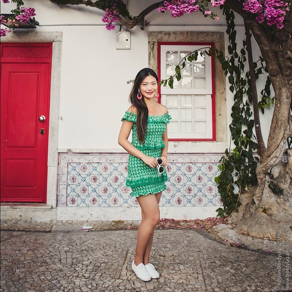 Tularosa green mini dress - size M (fit S-M)